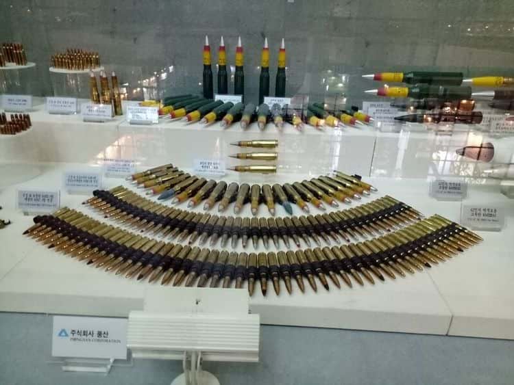 Bullets Display at War Memorial of Korea