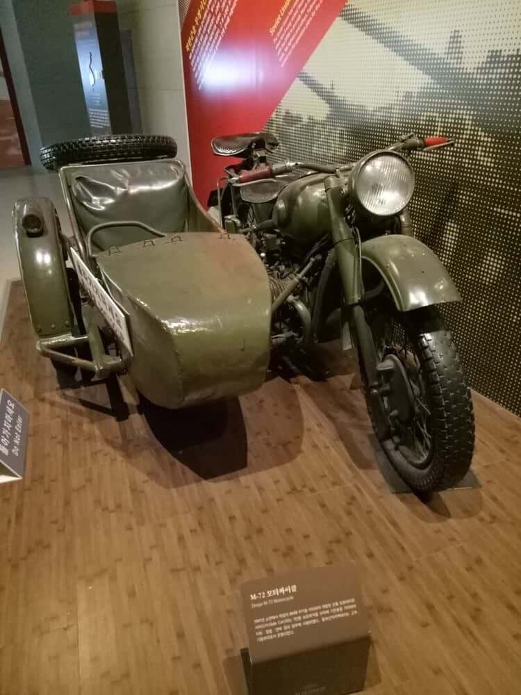 Motorcycle Display at War Memorial of Korea