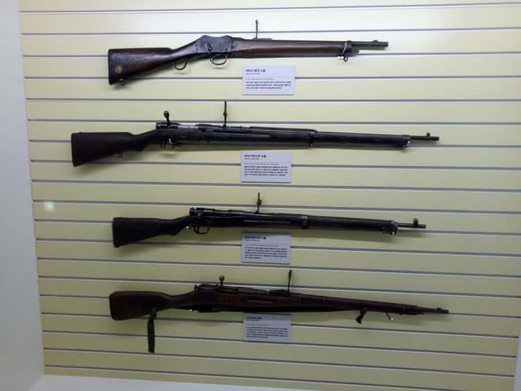 Rifles Display Display at War Memorial of Korea