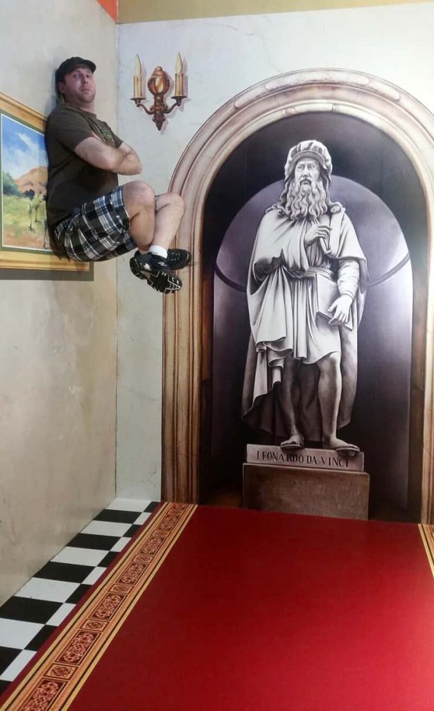 Sit on the Air Pose at Trick Eye Museum