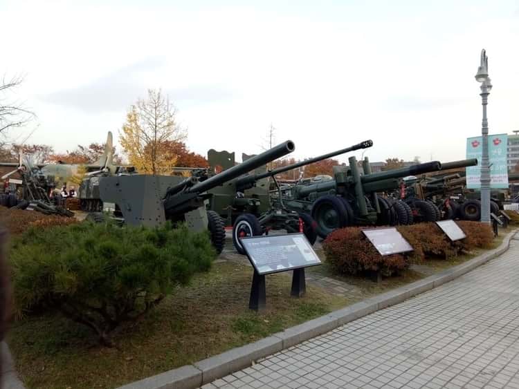Towed Howitzer Display at War Memorial of Korea
