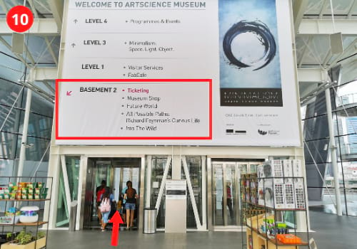 Step 10 Guide to ArtScience Museum from Bayfront MRT Station