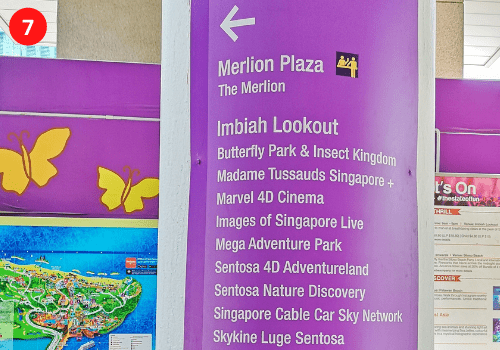 Madame Tussauds Singapore Direction Board