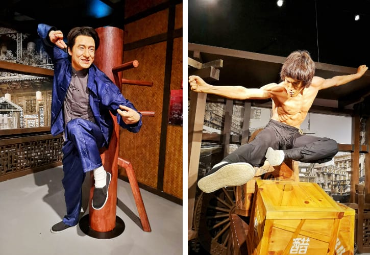 Bruce Lee and Jackie Chan Statues