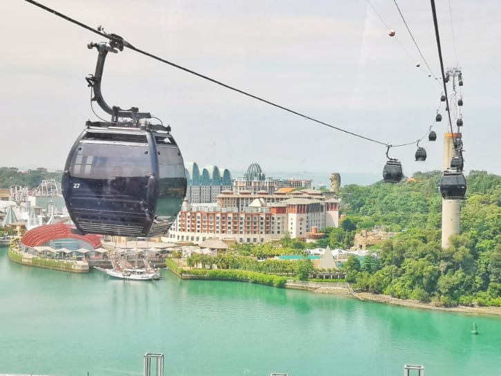 Getting to Madame Tussauds Singapore by Cable Car