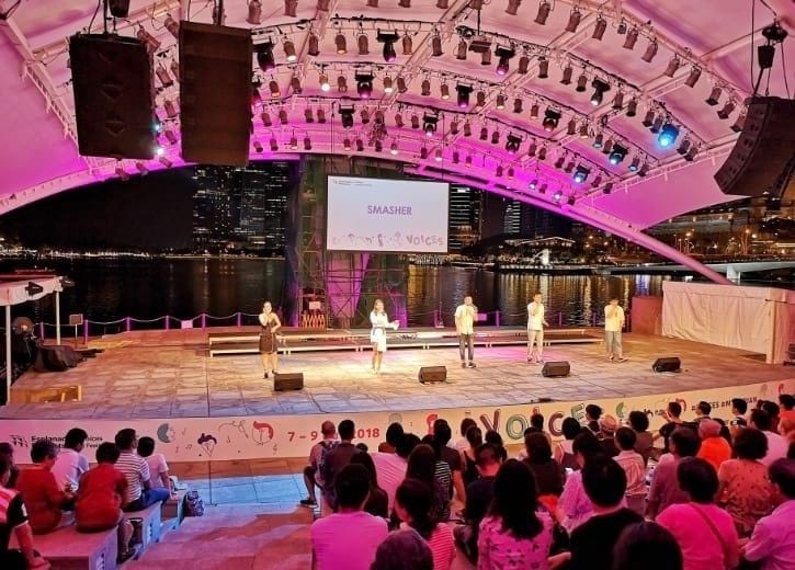 Enthralling live music at the Esplanade, showcasing diverse artistic talents