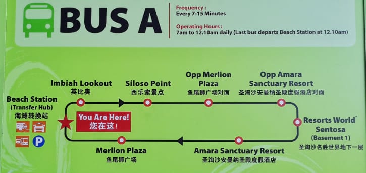 Sentosa Bus A Route 