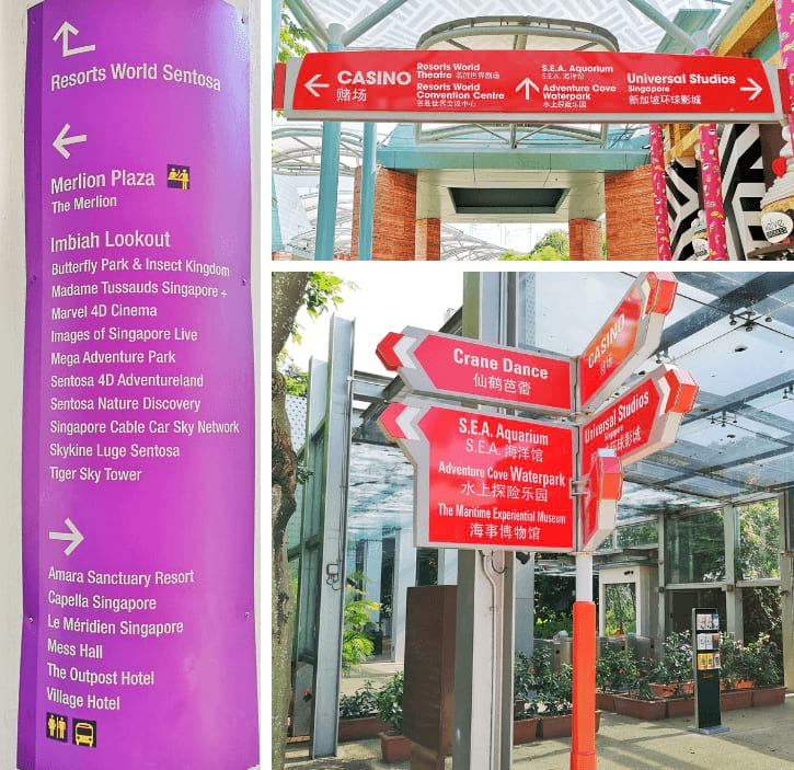 Sentosa Direction Boards