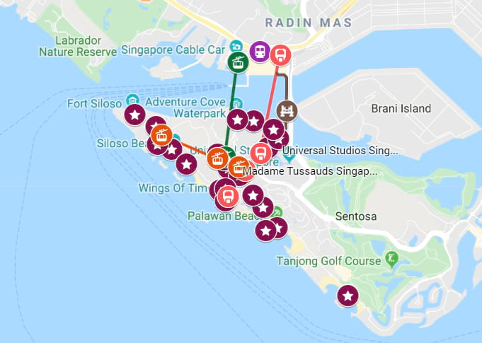 Sentosa Island Map