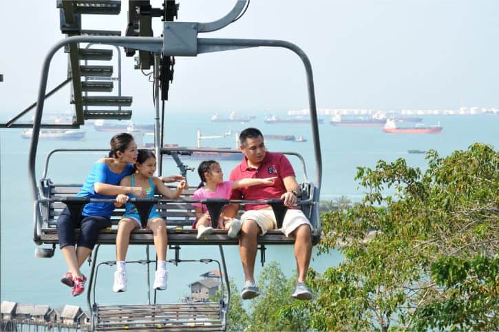 Enjoy a scenic journey on the Sentosa Skyline Luge Skyride, providing panoramic views of Sentosa Island