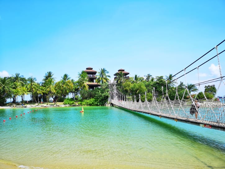 Relax on the tranquil shores of Palawan Beach in Sentosa