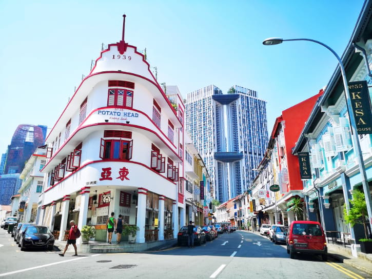 The iconic Potato Head building on Keong Saik Road