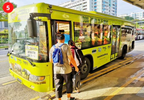 Mandai Khatib Shuttle Bus at Khatib MRT Station