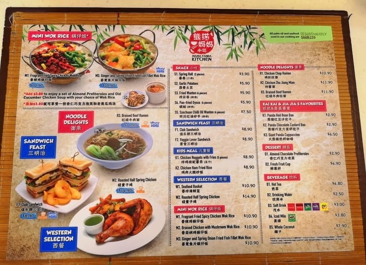 Mama Panda Kitchen Menu