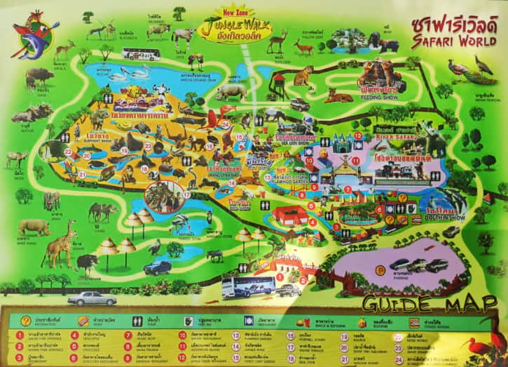 Safari World Bangkok Map