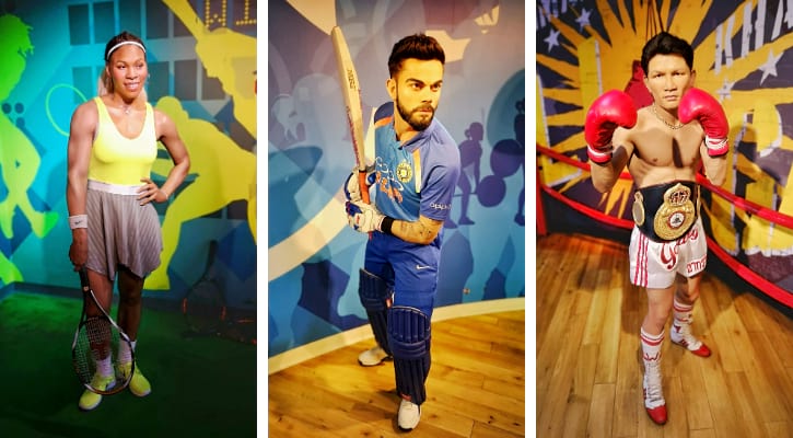 Serena Williams, Virat Kohli and Khaosai Galaxy Wax Figures