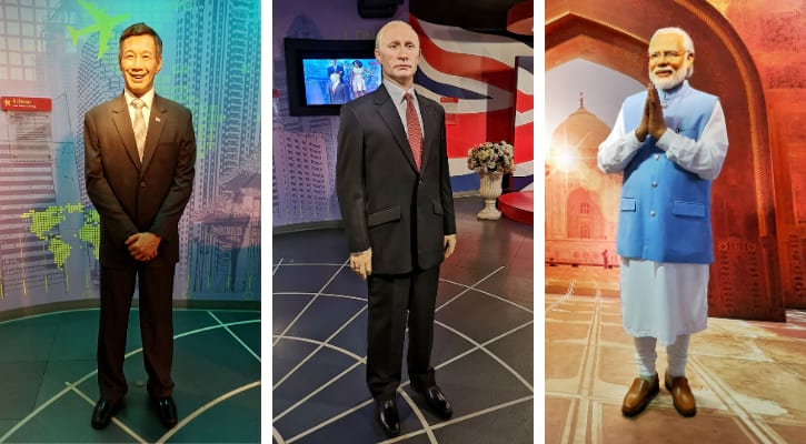 Lee Hsien Loong, Vladimir Putin and Narendra Modi Wax Figures