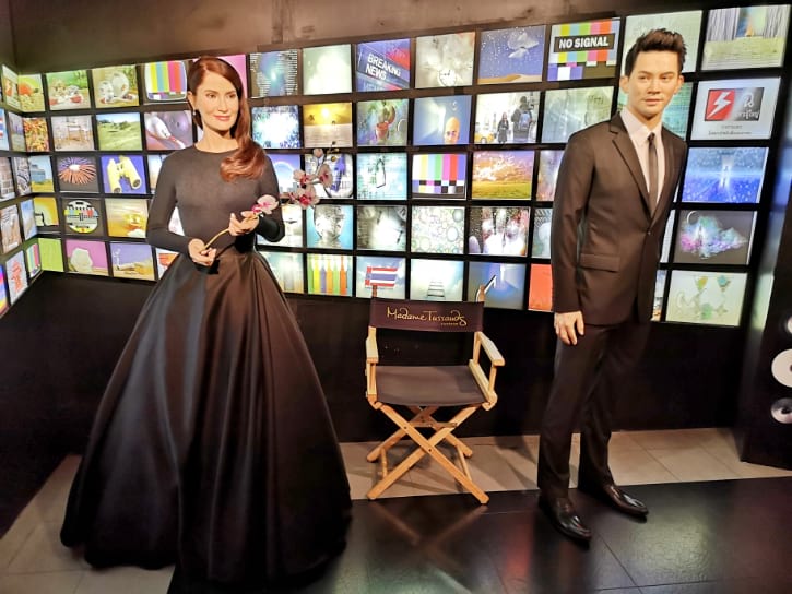 Ann Thongprasom and Ken Theeradeth Wonpuapan Wax Figure