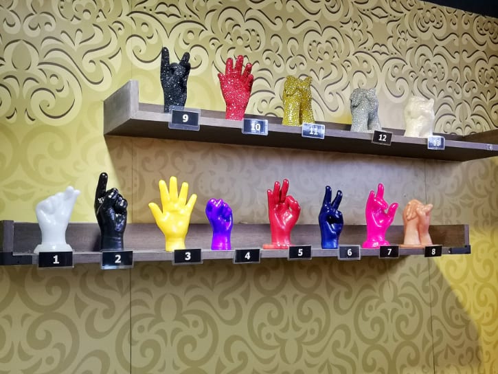 Wax Hands at Madame Tussauds Bangkok