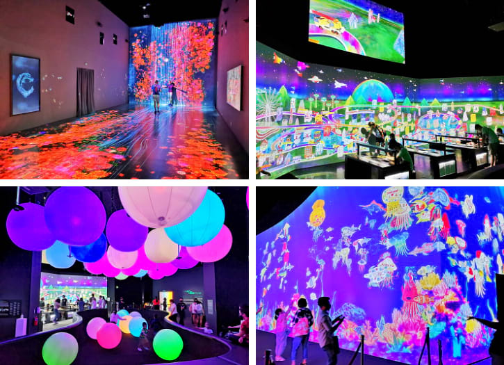 Engaging interactive art at Future World Exhibit, where technology meets art