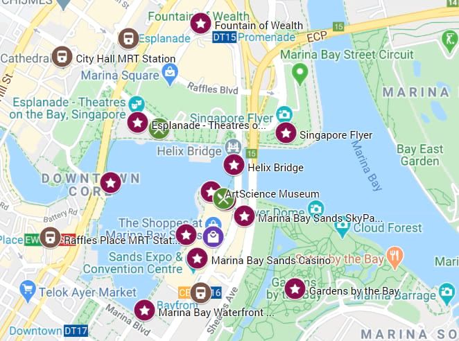 Marina Bay Singapore Map