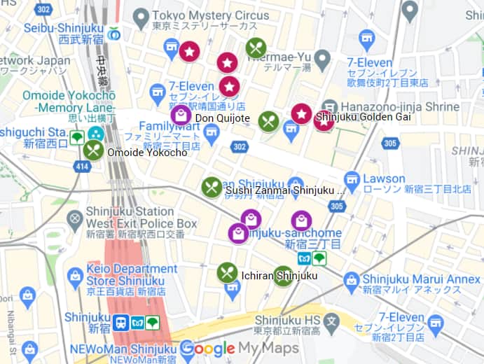 Shinjuku Map