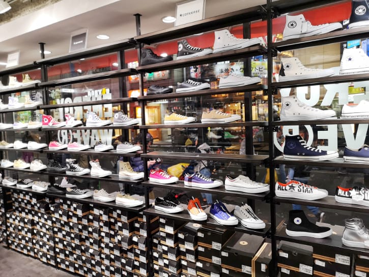 ABC-MART Grand Stage, a large footwear store in Shibuya, offering a wide selection of shoes for all styles and occasions