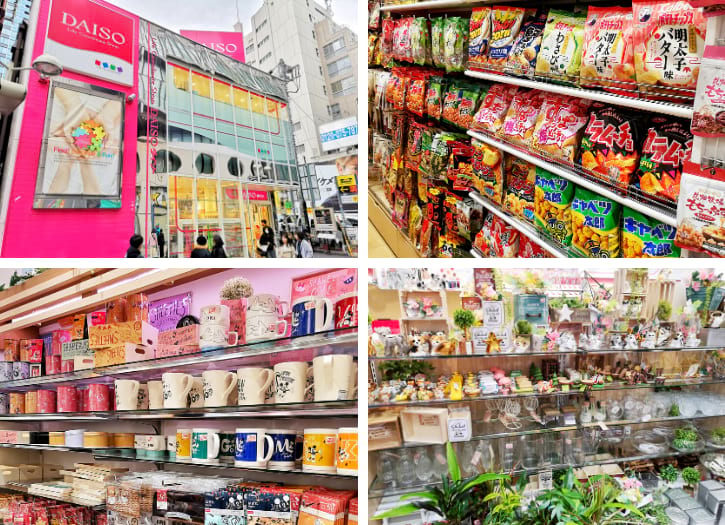 Daiso store filled with a variety of affordable household and novelty items