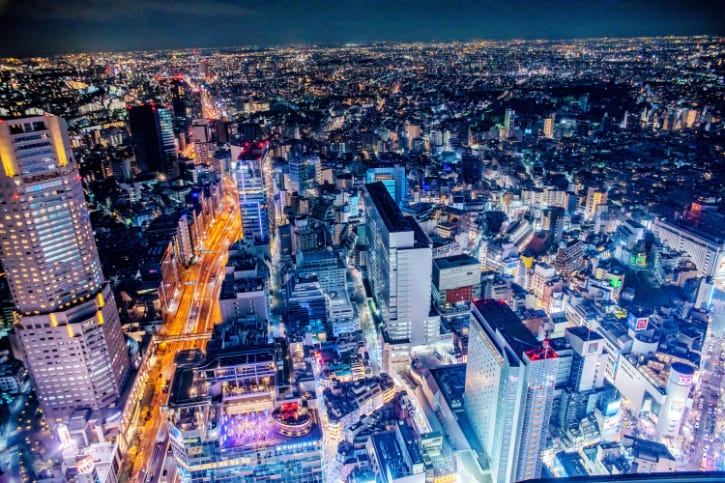 Scenic views from Shibuya Scramble Square