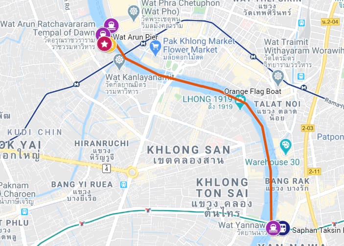 Wat Arun Guide Map