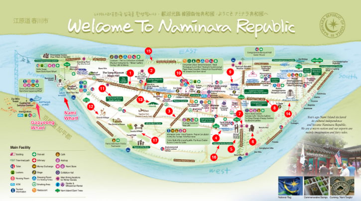 Nami Island Map