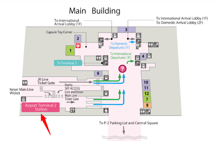 Airport Terminal 2 Station at Narita