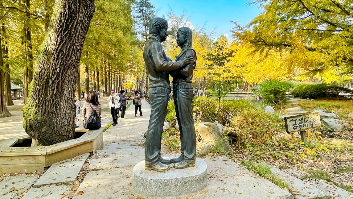 Winter Sonata Statue in Nami Island