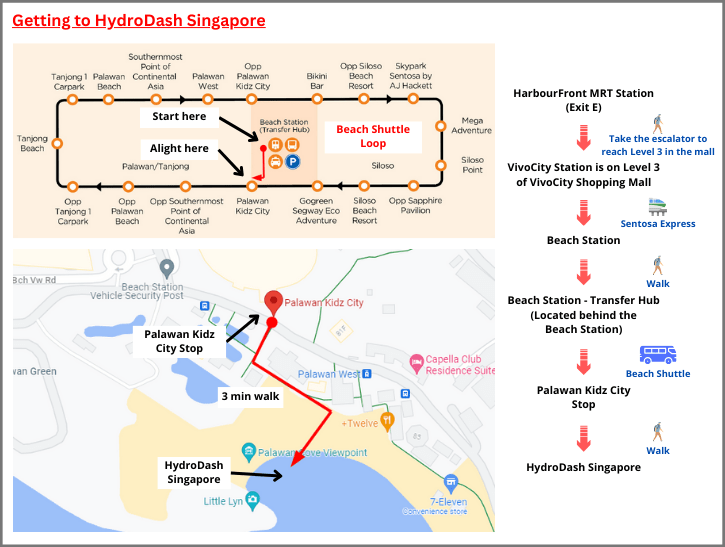 Route to HydroDash Singapore