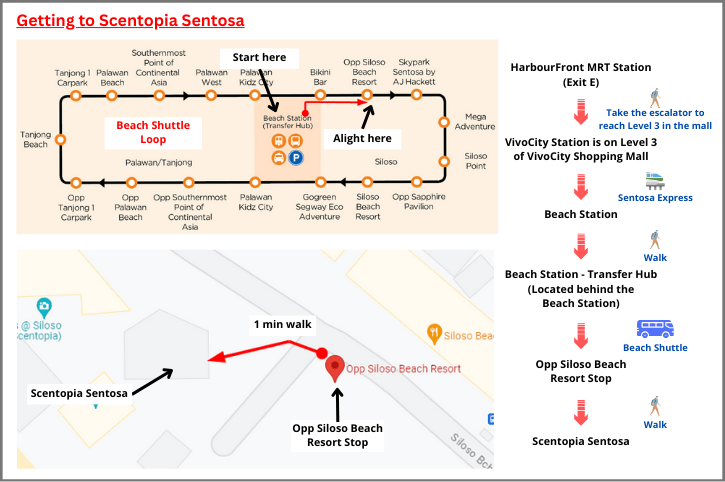 Route to Scentopia Sentosa