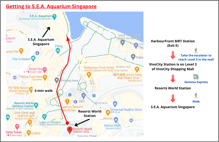 Route to SEA Aquarium