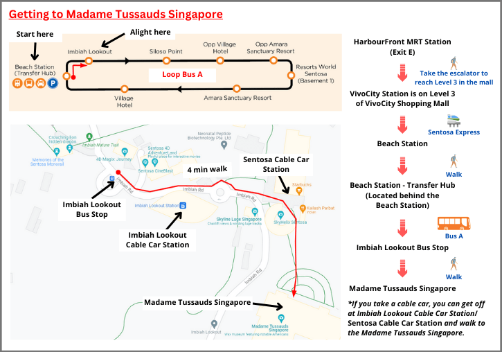 Route to Madame Tussauds Singapore