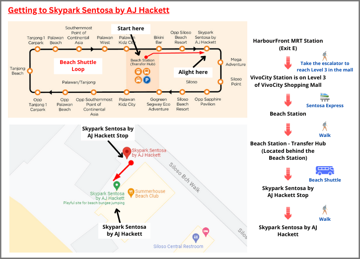 Route to SkyPark Sentosa AJ Hackett