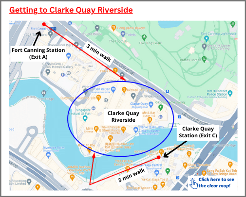 Route to Clarke Quay Riverside