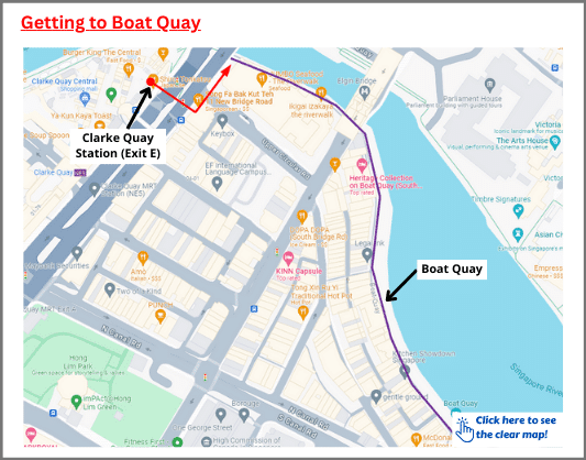 Route to Boat Quay