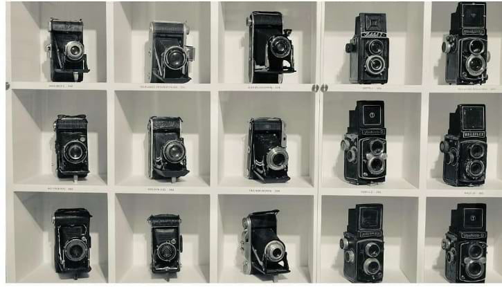 Display of Old Cameras