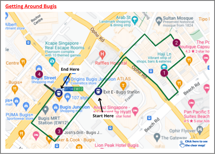 Getting Around Bugis Map