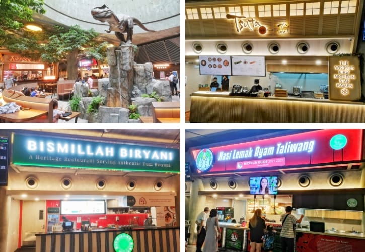 Dinosaur-themed Jurassic Nest Food Hall, offering a unique dining experience