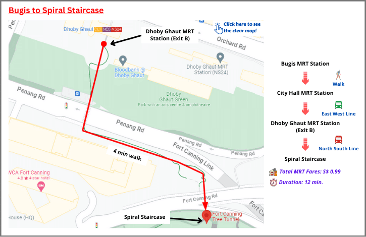 Route to Spiral Staircase