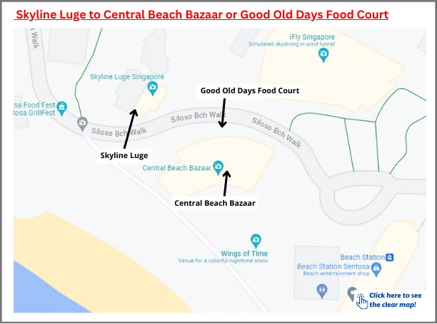 Route to Central Beach Bazaar and Good Old Days Food Court