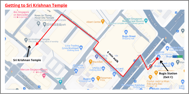 Route to Sri Krishnan Temple