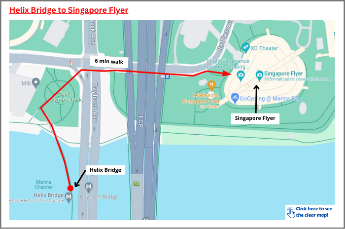 Route to Singapore Flyer