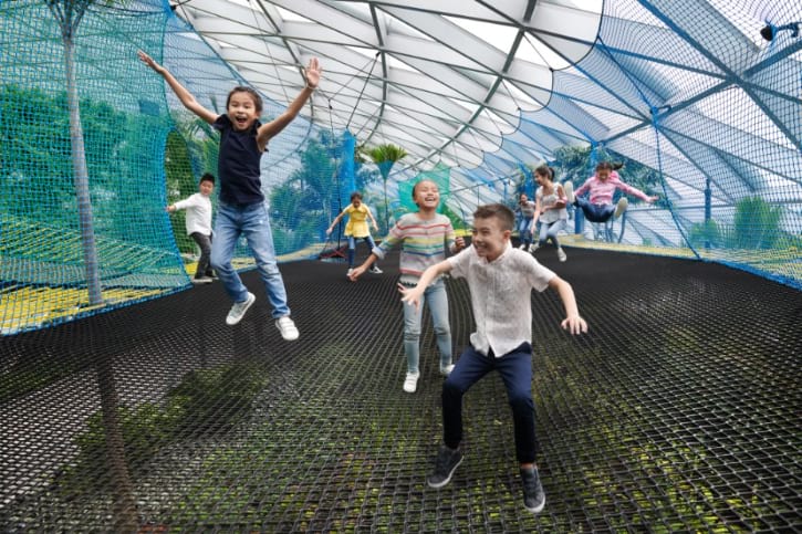 Manulife Sky Nets Bouncing, an exciting activity in Canopy Park