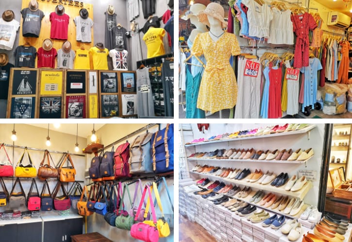 Bags and Clothing Display in Chatuchak