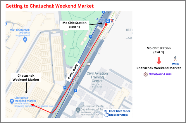 Route to Chatuchak Weekend Market